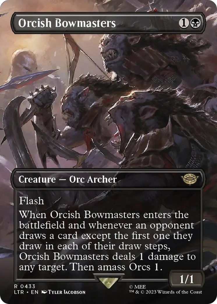 Orcish Bowmasters (Borderless Alternate Art) [The Lord Of The Rings: Tales Of Middle-Earth] 1