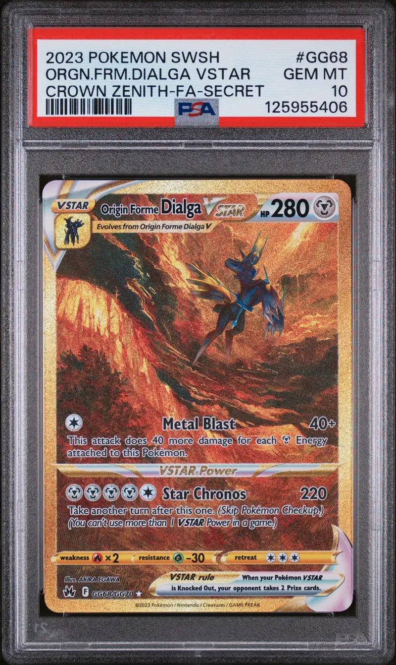 Orgn.Frm.Dialga Vstar Crown Zenith-Fa-Secret 2023 Pokemon Sword And Shield Crown Zenith Psa Gem Mt 10 1
