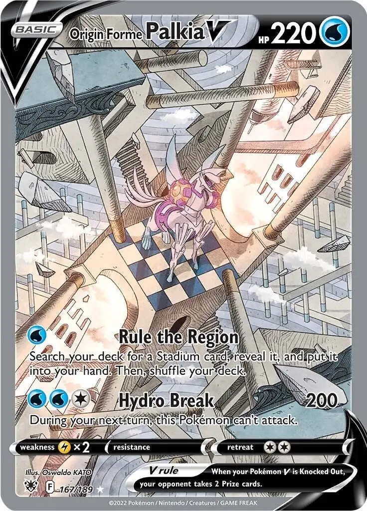 Origin Forme Palkia V (Alternate Full Art) (167/189) (Swsh10) 1