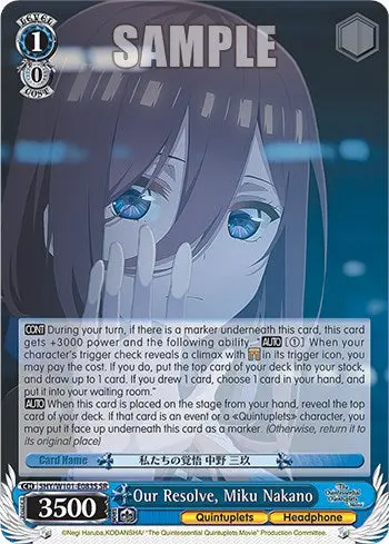 Our Resolve, Miku Nakano (5Hy/W101-E083s Sr) [The Quintessential Quintuplets Movie] 1