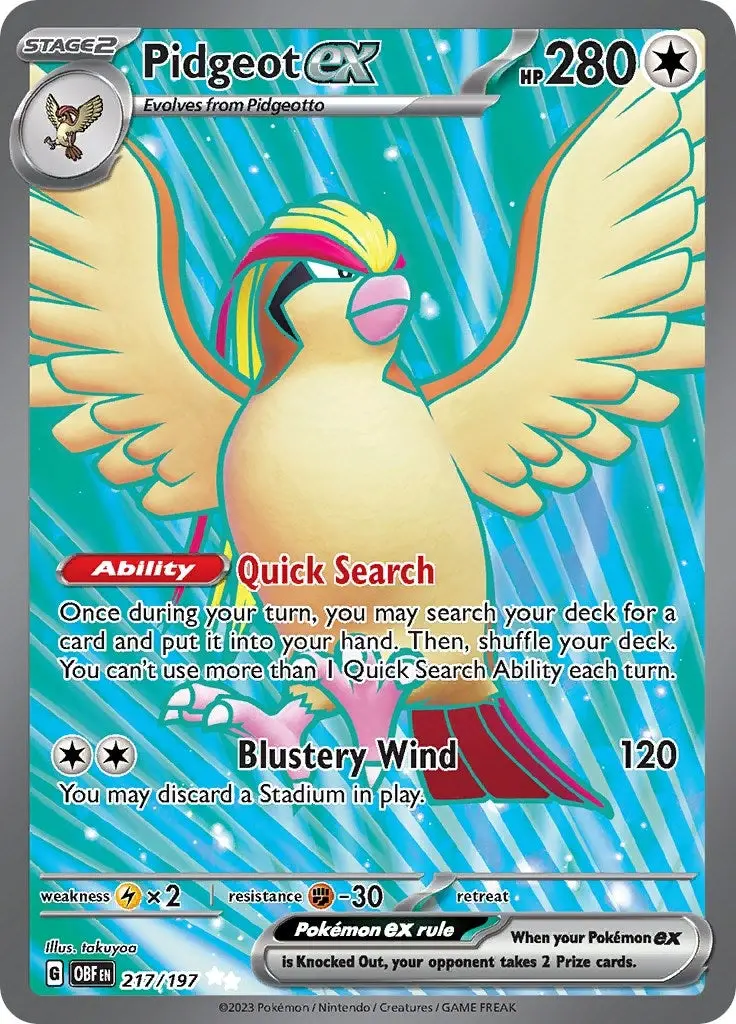 Pidgeot Ex (217/197) (Obf) 1