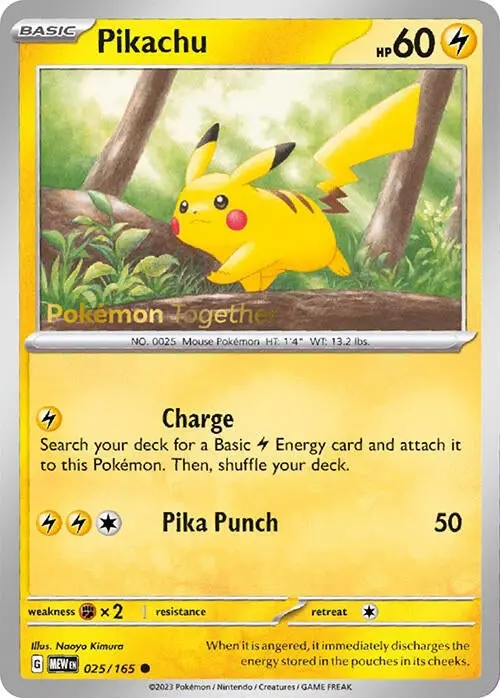 Pikachu - 025/165 (Pokemon Together) (025/165) (Mcap) 1