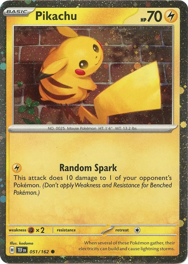 Pikachu - 051/162 (Cosmo Holo) (051/162) (Mcap) 1