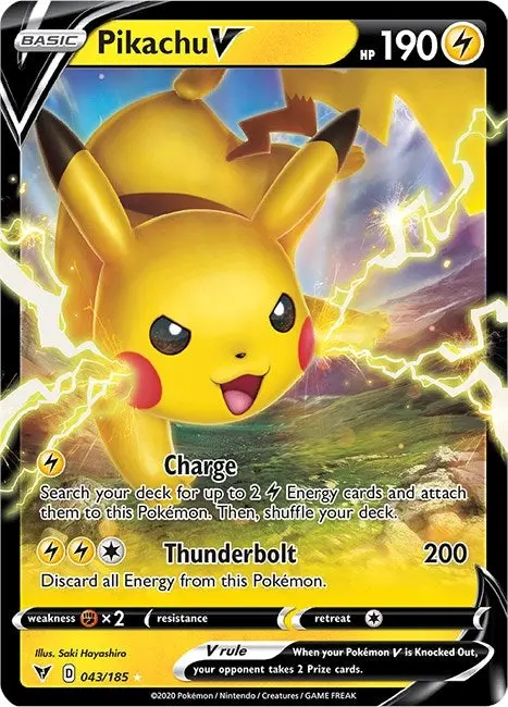 Pikachu V (043/185) (Swsh04) 1
