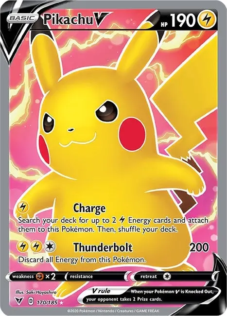 Pikachu V (Full Art) (170/185) (Swsh04) 1