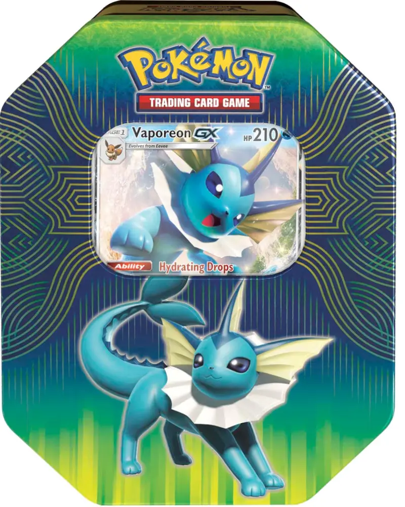Pokémon Tcg: Elemental Power Collector’S Tin (Vaporeon Gx) 1