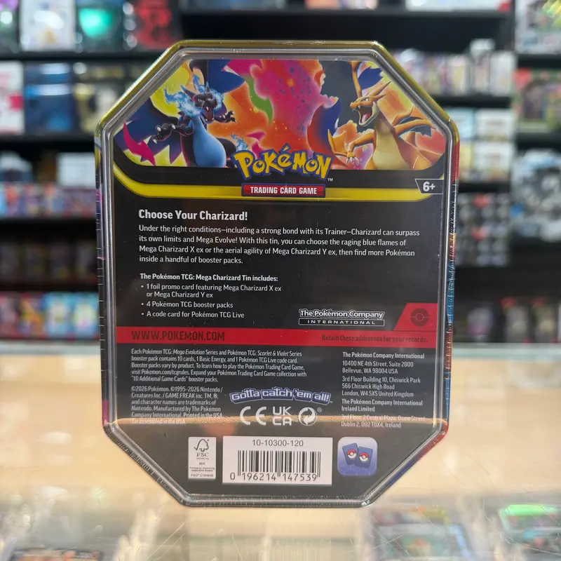 Pokémon Tcg: Mega Charizard Tin (Mega Charizard X Ex) (Limit 1) 2