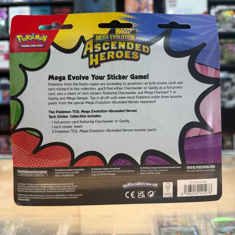 Pokémon Tcg: Mega Evolution: Ascended Heroes - Tech Sticker Collection (Gastly) (Limit 1) 2
