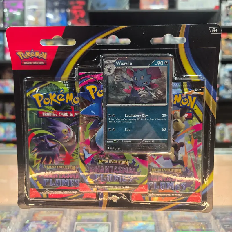 Pokémon Tcg: Mega Evolution: Phantasmal Flames - 3 Pack Blister (Weavile) (Limit 1) 1