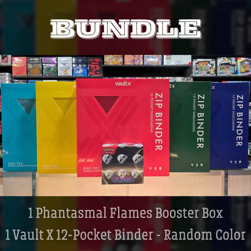 Pokémon Tcg: Mega Evolution: Phantasmal Flames - Booster Box Bundle (12-Pocket Vault X Asstd Color) (Limit 1) (Online Only Offer) 1