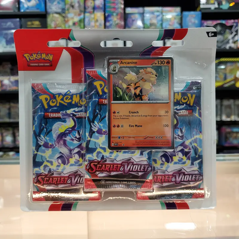 Pokémon Tcg: Scarlet & Violet - 3 Pack Blister (Arcanine) 1