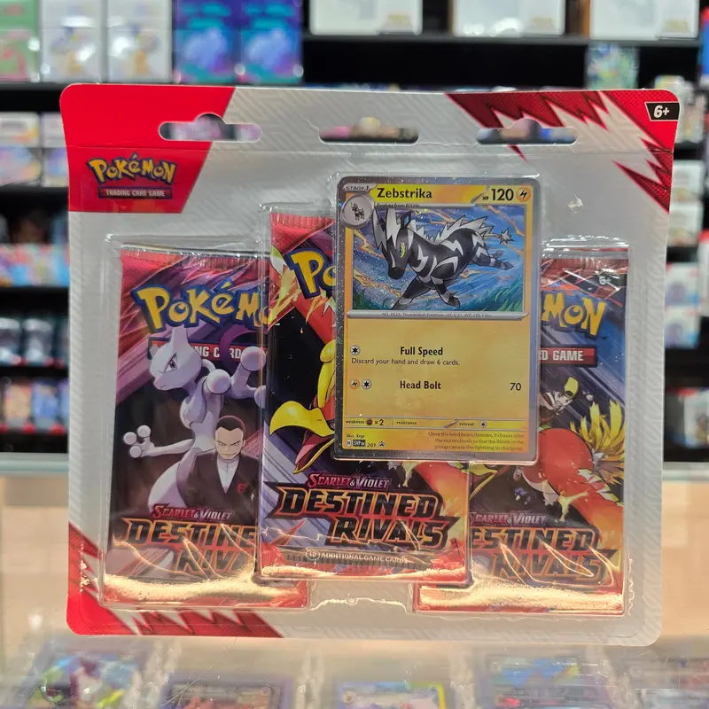 Pokémon Tcg: Scarlet & Violet: Destined Rivals - 3 Pack Blister (Zebstrika) (Limit 1) 1