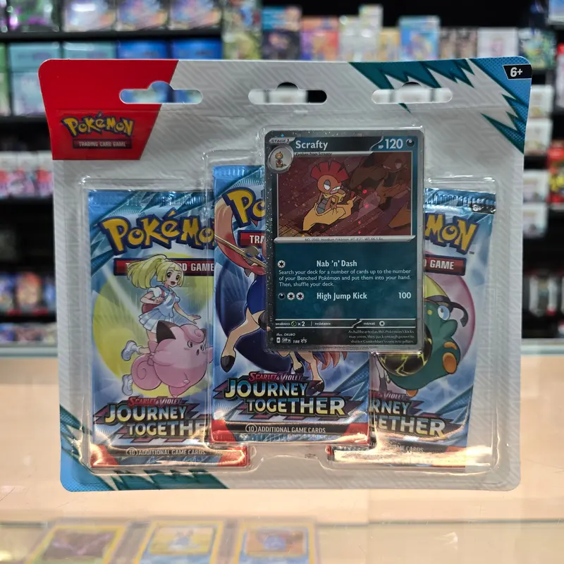 Pokémon Tcg: Scarlet & Violet: Journey Together - 3 Pack Blister (Scrafty) (Limit 1) 1