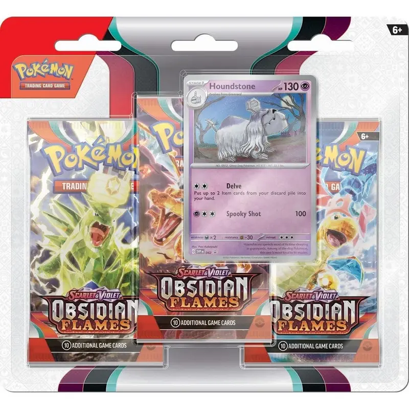 Pokémon Tcg: Scarlet & Violet: Obsidian Flames - 3-Pack Blister (Houndstone) 2