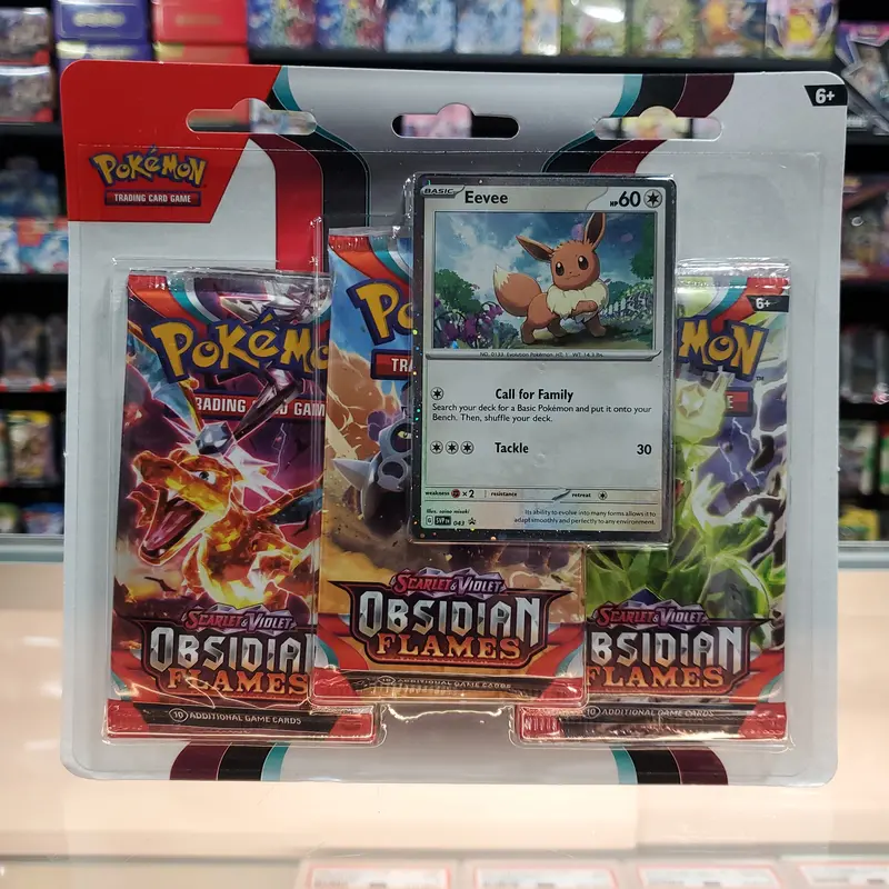 Pokémon Tcg: Scarlet & Violet: Obsidian Flames - 3-Pack Blisters (Eevee) 1