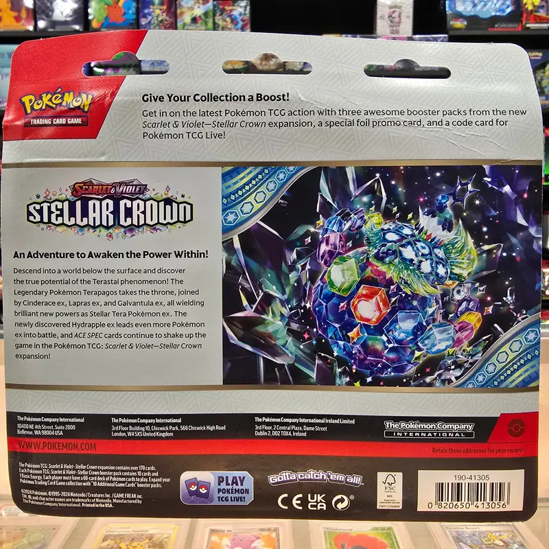 Pokémon Tcg: Scarlet & Violet: Stellar Crown - 3 Pack Blister (Latias) 2