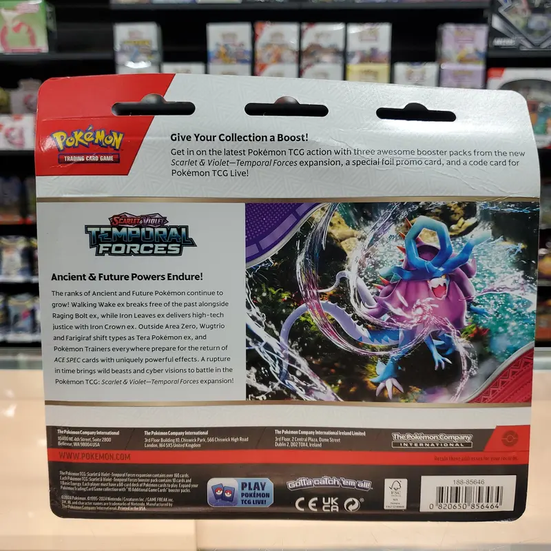 Pokémon Tcg: Scarlet & Violet: Temporal Forces - 3-Pack Blister (Cleffa) 2