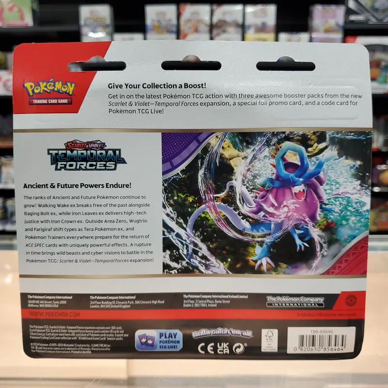 Pokémon Tcg: Scarlet & Violet: Temporal Forces - 3-Pack Blister (Cyclizar) 2