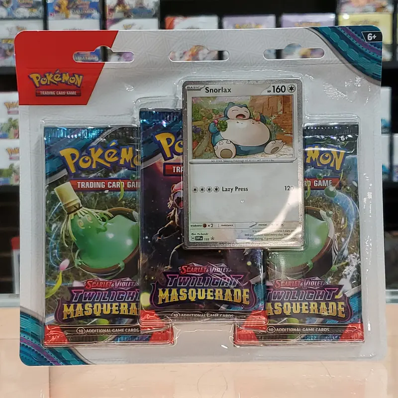 Pokémon Tcg: Scarlet & Violet: Twilight Masquerade - 3-Pack Blister (Snorlax) 1