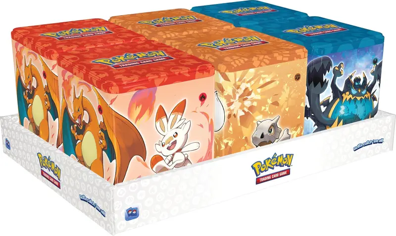Pokémon Tcg: Stacking Tin Display Of 6 1