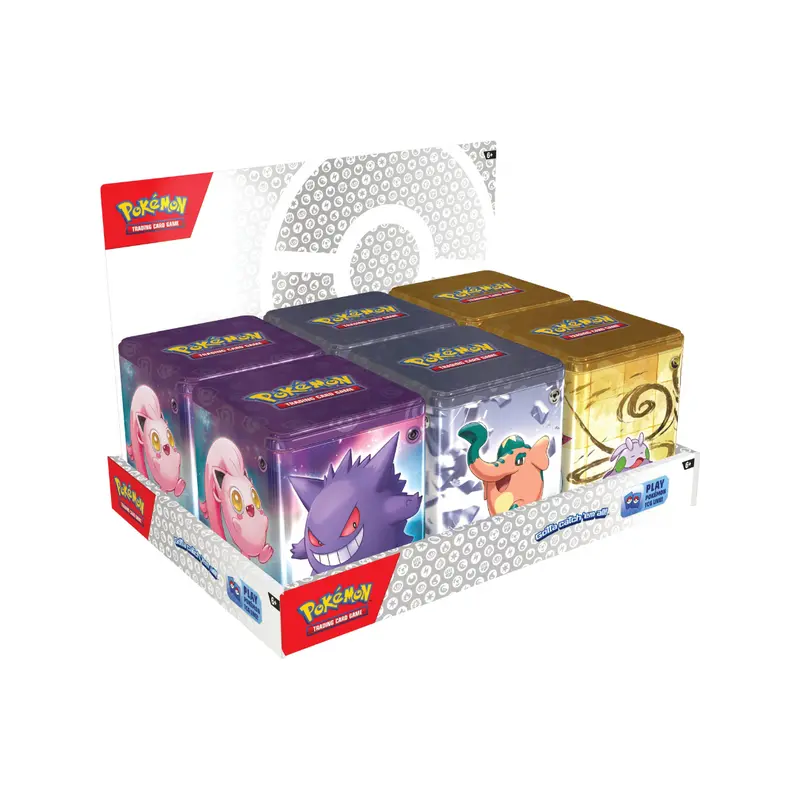 Pokémon Tcg: Stacking Tin Display Of 6 1