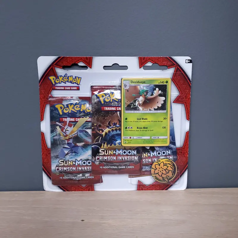 Pokémon Tcg: Sun & Moon: Crimson Invasion - 3-Pack Blister (Decidueye) 1