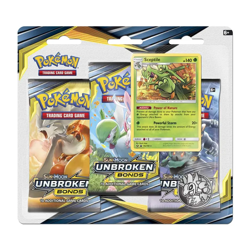 Pokémon Tcg: Sun & Moon: Unbroken Bonds - 3-Pack Blister (Sceptile) 2