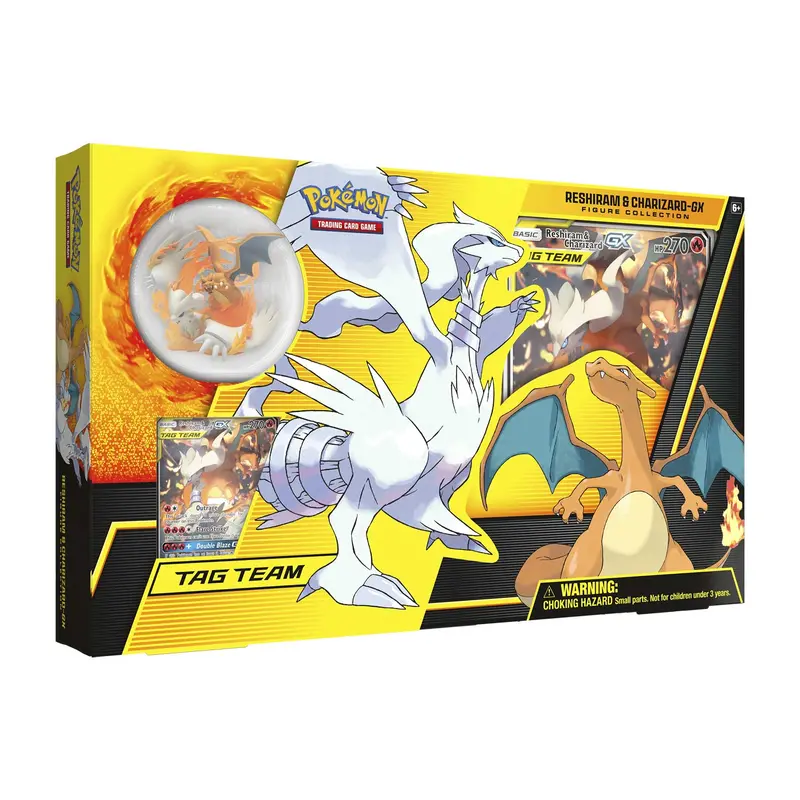 Pokémon Tcg: Sun & Moon: Unbroken Bonds - Tag Team Figure Collection (Reshiram & Charizard Gx) 1