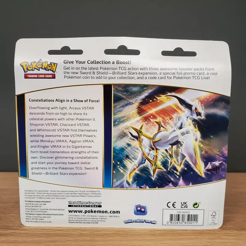Pokémon Tcg: Sword & Shield: Brilliant Stars - 3-Pack Blister (Leafeon) 2