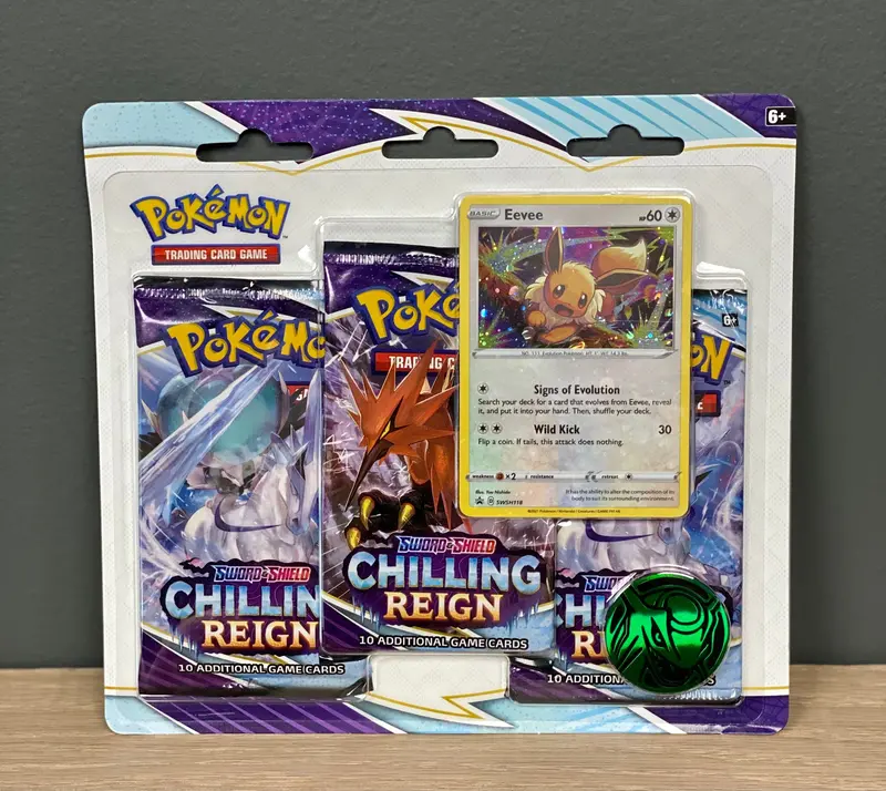 Pokémon Tcg: Sword & Shield: Chilling Reign - 3-Pack Blister (Eevee) 1