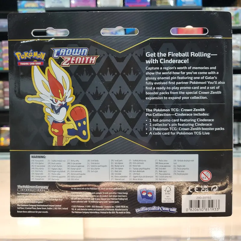Pokémon Tcg: Sword & Shield: Crown Zenith - Pin Collection (Cinderace) 2