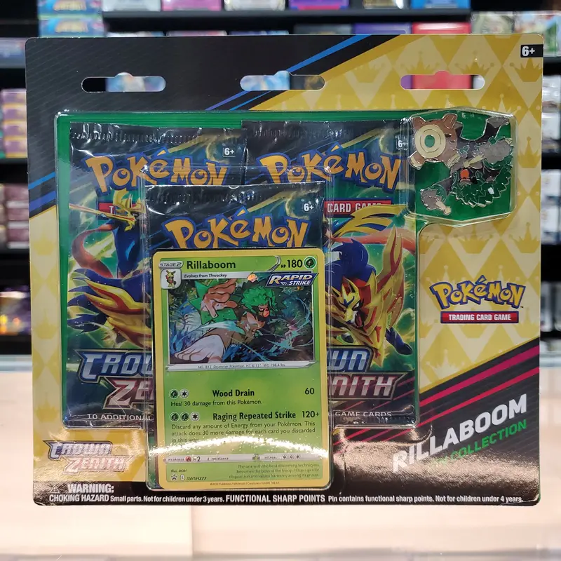 Pokémon Tcg: Sword & Shield: Crown Zenith - Pin Collection (Rillaboom) 1