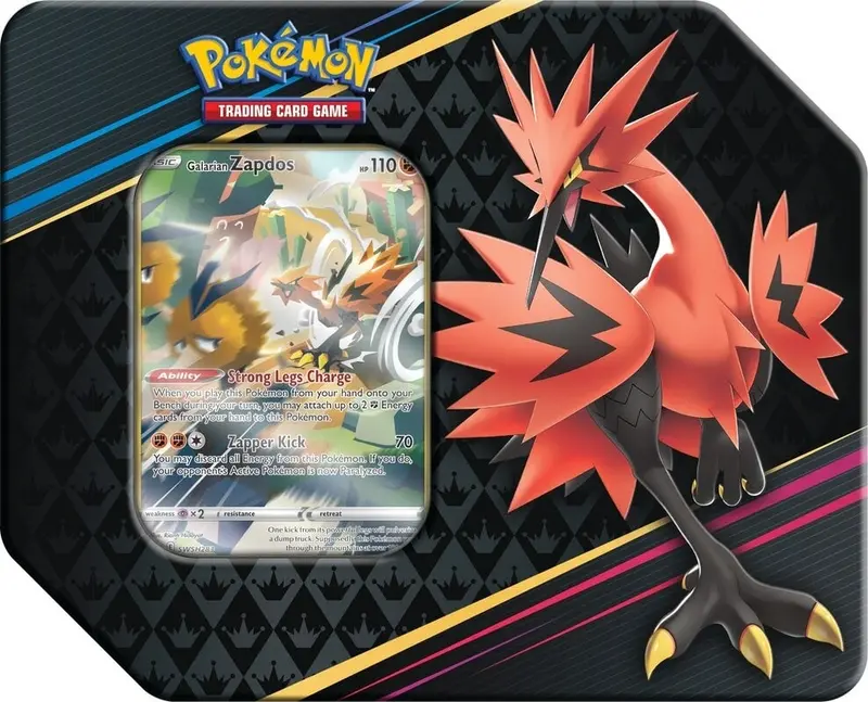 Pokémon Tcg: Sword & Shield: Crown Zenith - Tin (Galarian Zapdos) 2
