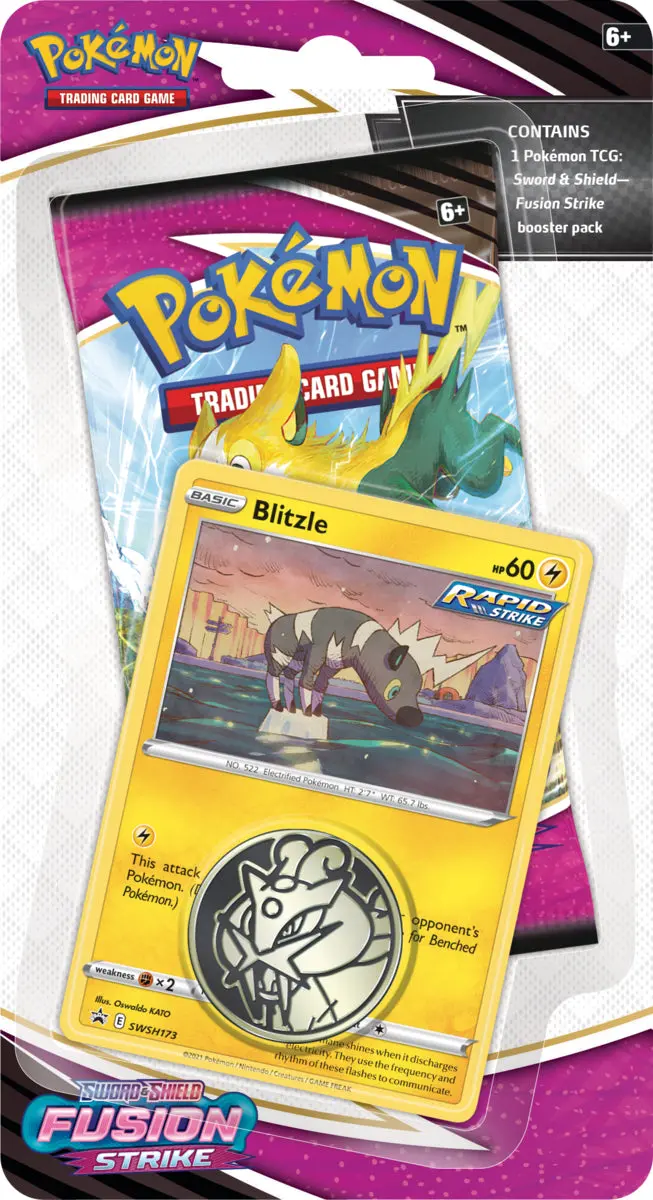 Pokémon Tcg: Sword & Shield: Fusion Strike - Checklane Blister (Blitzle) 2