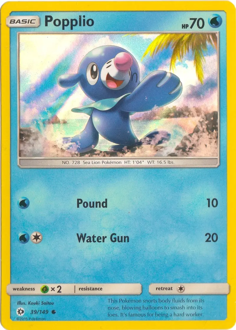 Popplio - 39/149 (Water Web Holo) (039/149) (Mcap) 1
