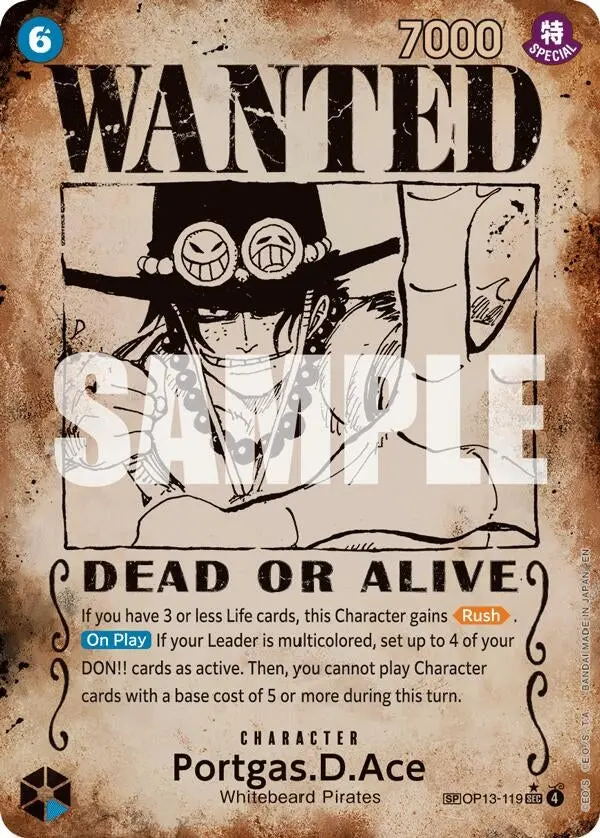 Portgas.D.Ace (119) (Wanted Poster) (Op13-119) (Op13) 1