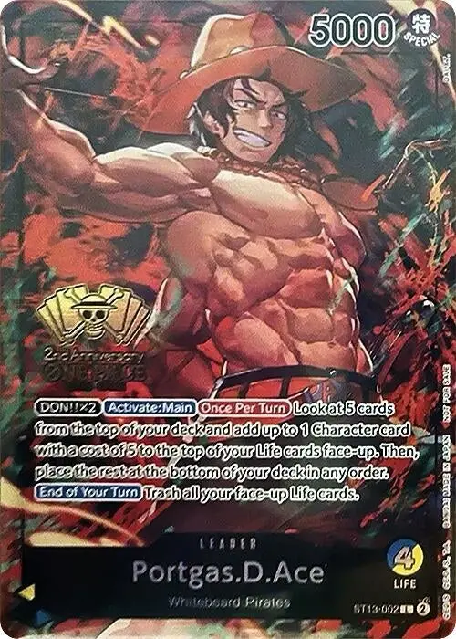 Portgas.D.Ace (2Nd Anniversary Tournament) (St13-002) (Op-Pr) 1