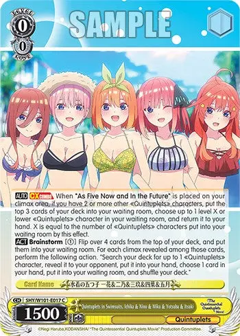 Quintuplets In Swimsuits, Ichika & Nino & Miku & Yotsuba & Itsuki (5Hy/W101-E017 C) [The Quintessential Quintuplets Movie] 1