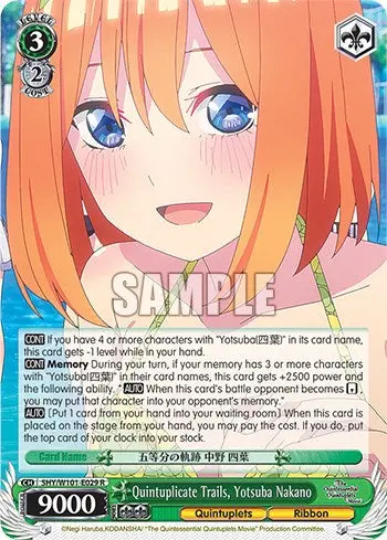 Quintuplicate Trails, Yotsuba Nakano (5Hy/W101-E029 R) [The Quintessential Quintuplets Movie] 1