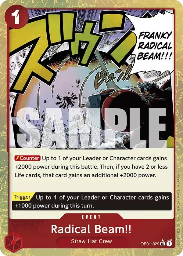 Radical Beam!! (Textured Foil) (Op01-029) (Prb-01) 1