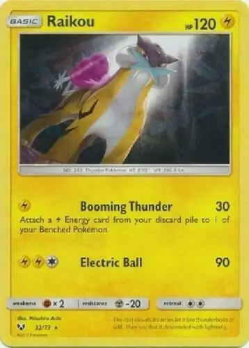 Raikou - 32/73 (Let's Play, Pikachu!) (Cracked Ice Holo) (032/073) (Pr) 1