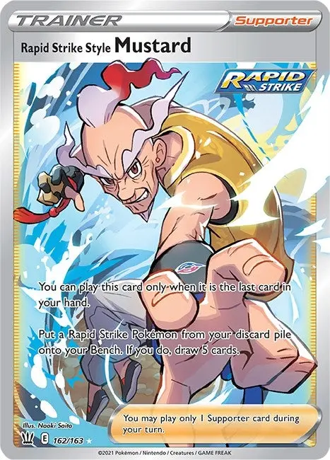 Rapid Strike Style Mustard (Full Art) (162/163) (Swsh05) 1