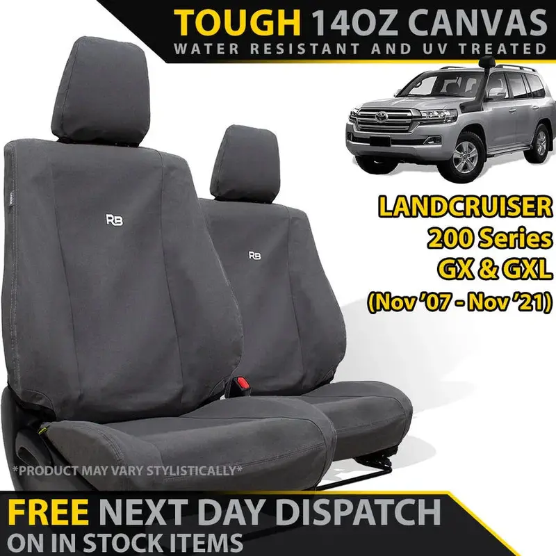 Razorback 4X4 Gp6 Premium Neoprene 2X Front Seat Covers Suitable For A Toyota Landcruiser 200 Series Gx/Gxl 1
