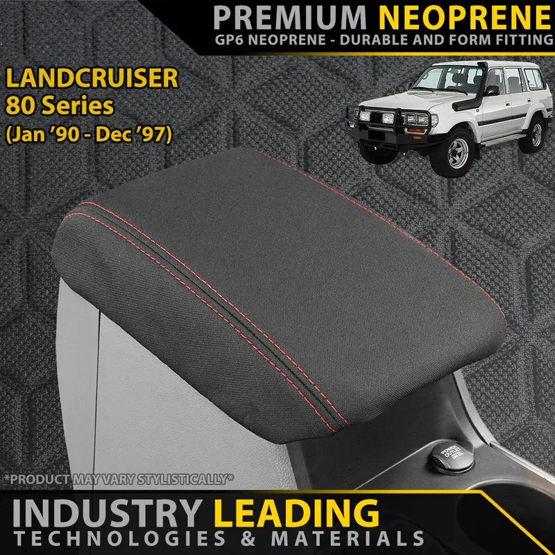 Razorback 4X4 Gp6 Premium Neoprene Console Lid Cover Suitable For A Toyota Landcruiser 80 Series (Made To Order) 1