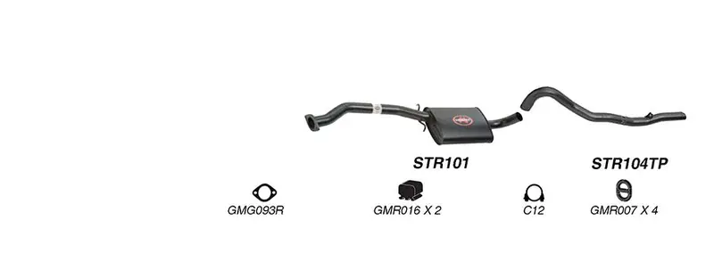 Redback 2.5" Catback  Exhaust For Holden Commodore  Vl (01/1986 - 1988),Calais (01/1986 - 1988) With Rear Muffler Delete 1