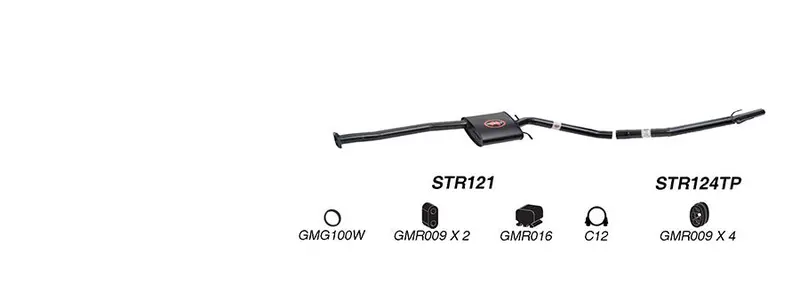 Redback 2.5" Catback Exhaust For Holden Commodore Vu Vy Series 1 Ute  & Vt Vx Wagon With Muffler Delete Rear 1