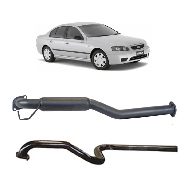 Redback 2.5" Catback Exhaust With Hotdog Centre And Single Outlet Rear Muffler Delete For Ford Falcon Ba Bf Sedan(2003 -  2008) 1