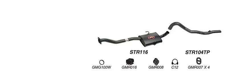 Redback Exhaust 2 1/2" Cat Back System For Holden Commodore (04/1995 - 08/1997),Calais (04/1995 - 1997) 1