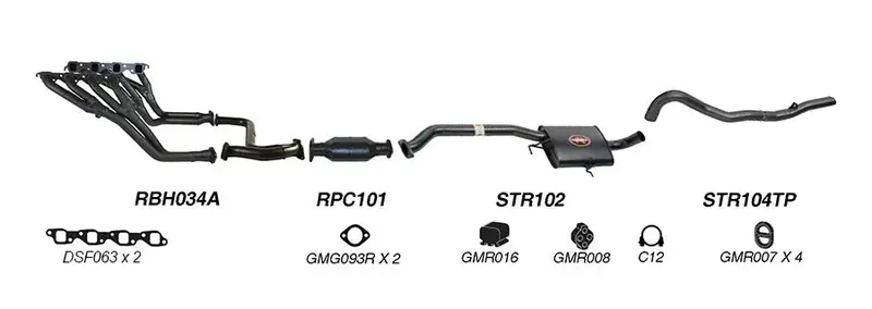 Redback Exhaust 2 1/2" Complete System For Holden Calais (04/1995 - 09/1997),Commodore (04/1995 - 1997) 1