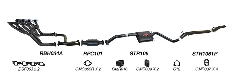 Redback Exhaust 2 1/2" Complete System For Holden Calais (09/1991 - 1995),Commodore (09/1991 - 1995) 1